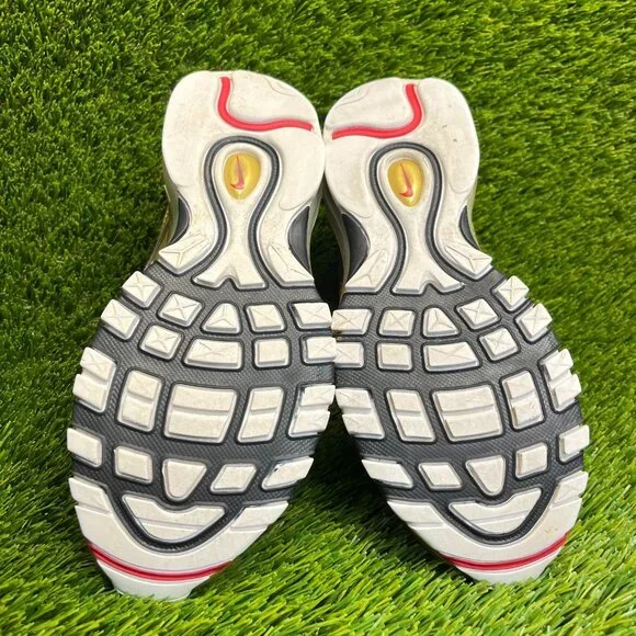 Nike Air Max 97 QS Boys Size 5.5Y Gold Black Walking Running Shoes Sneakers - Picture 7 of 10